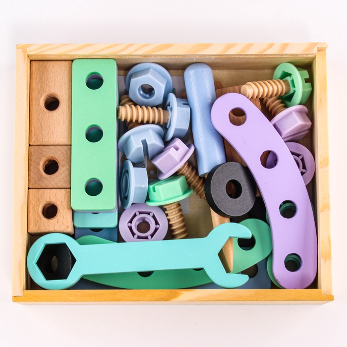 Деревянный конструктор &laquo;Маленький строитель&raquo;, 21,3 &times; 17,5 &times; 4,5 см