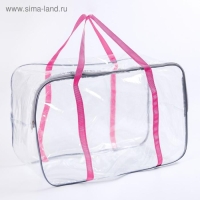 Сумка в роддом с косметичкой, набор 2 шт., цвет прозрачный/розовый Сумка в роддом с косметичкой, набор 2 шт., цвет прозрачный/розовый