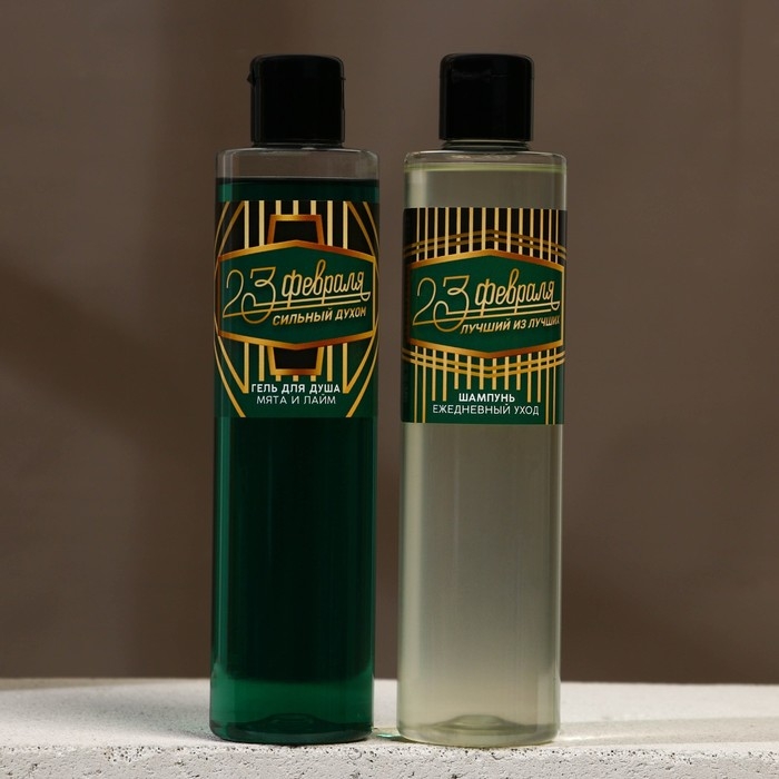 Подарочный набор косметики «С праздником!», гель для душа 250 мл и шампунь для волос 250 мл, HARD LINE Подарочный набор косметики «С праздником!», гель для душа 250 мл и шампунь для волос 250 мл, HARD LINE