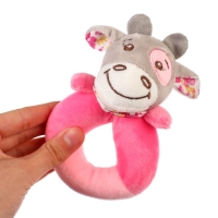 Погремушка мягкая на кольце &laquo;Коровка - пищалка&raquo;, Крошка Я