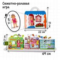 Коврик-игралка "Кукольный домик", высота куклы — 11 см Коврик-игралка "Кукольный домик", высота куклы — 11 см