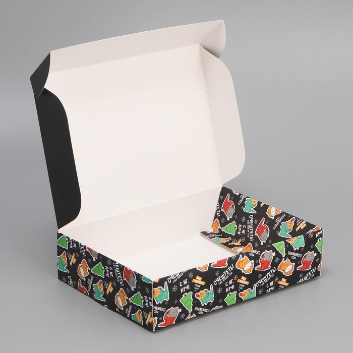 Коробка подарочная новогодняя складная &laquo;Очешуеть&raquo;, 21 х 15 х 5 см, Новый год