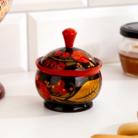 Солонка «Ягодка», с крышкой, 6×7 см, хохлома Солонка «Ягодка», с крышкой, 6×7 см, хохлома