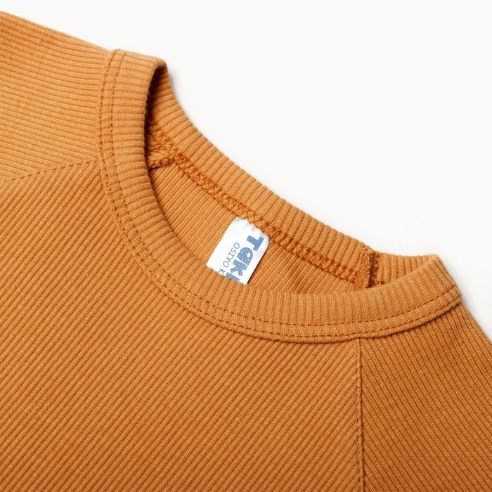 Комплект детский (лонгслив, штанишки), цвет охра, рост 92 см