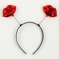 Карнавальный ободок «Губы», цвет красный Карнавальный ободок «Губы», цвет красный