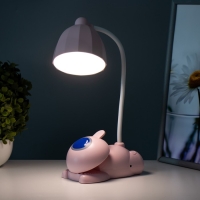 Настольная лампа "Робот" LED 5Вт USB АКБ розовый 11,8х7,8х31 см RISALUX