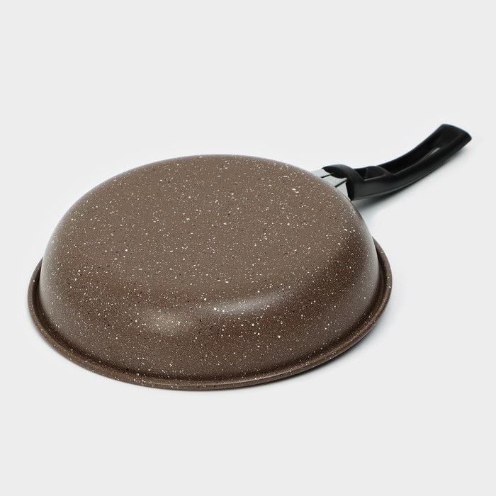 Сковорода Доляна Rock, d=19 см, пластиковая ручка, антипригарное покрытие, цвет коричневый Сковорода Доляна Rock, d=19 см, пластиковая ручка, антипригарное покрытие, цвет коричневый
