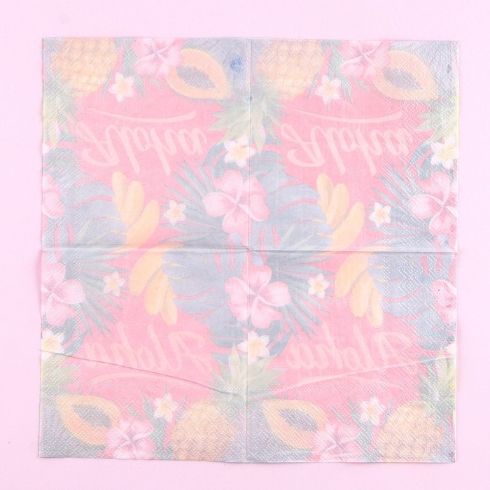 Салфетки бумажные Aloha, 25 × 25 см, в наборе 20 шт. Салфетки бумажные Aloha, 25 × 25 см, в наборе 20 шт.