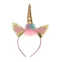 Карнавальный ободок &laquo;Единорог&raquo;, цвет золотой