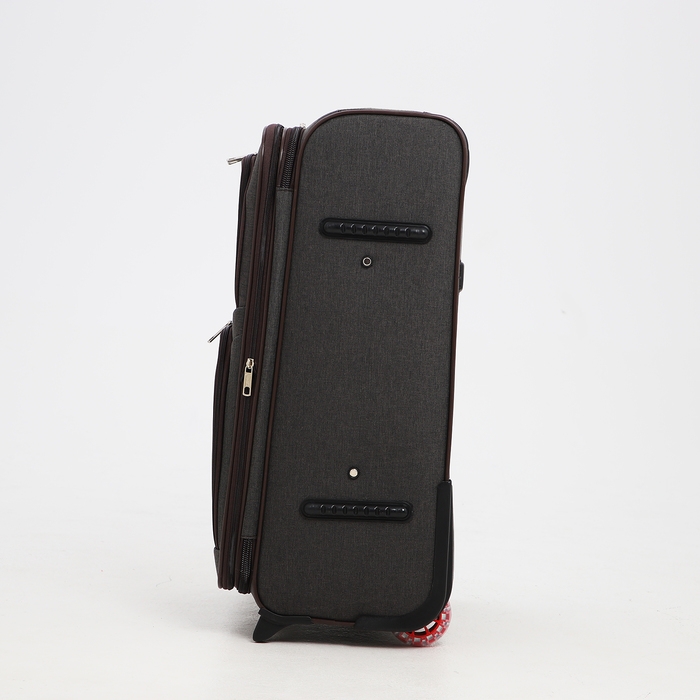 Чемодан средний 52 л (M), отдел на молнии, кодовый замок, с расширением, цвет коричневый Чемодан средний 52 л (M), отдел на молнии, кодовый замок, с расширением, цвет коричневый