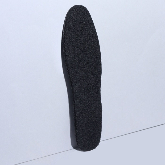 Стельки для обуви, утеплённые, универсальные, р-р RU до 46 (р-р Пр-ля до 45), 29 см, пара, цвет серый