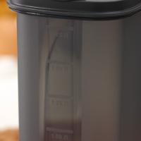 Ёмкость для сыпучих продуктов «Бест», 2 л, 9,5×19×19 см, цвет прозрачный, крышка серая Ёмкость для сыпучих продуктов «Бест», 2 л, 9,5×19×19 см, цвет прозрачный, крышка серая