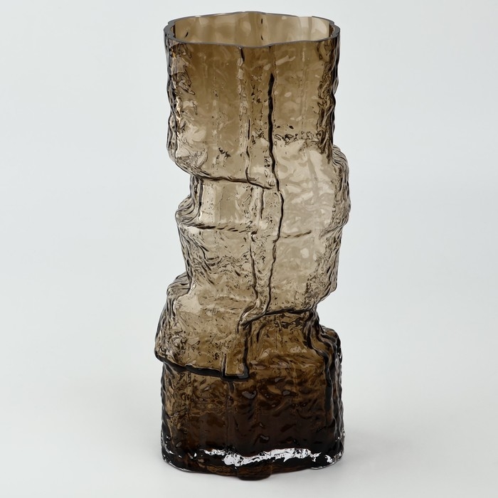 Ваза для цветов &laquo;Маунтин браун&raquo; из коричневого стекла 30&times;13&times;13 см