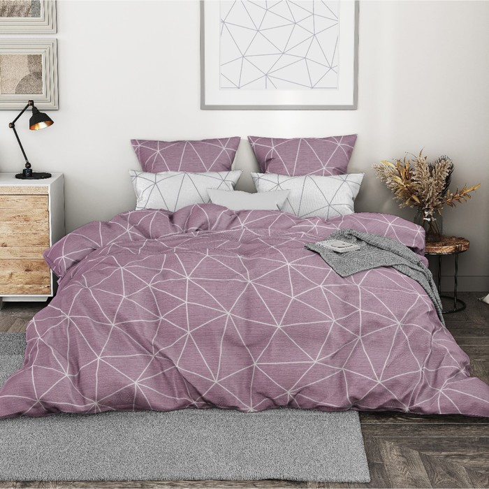 Постельное бельё 1,5сп Ночь Нежна &laquo;Грань&raquo;, 145х215, 150х215, 70х70см 2шт, поплин 110г/м, хлопок