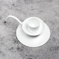 Подсвечник "Ретро" металл на 1 свечу, 10х4 см, белый