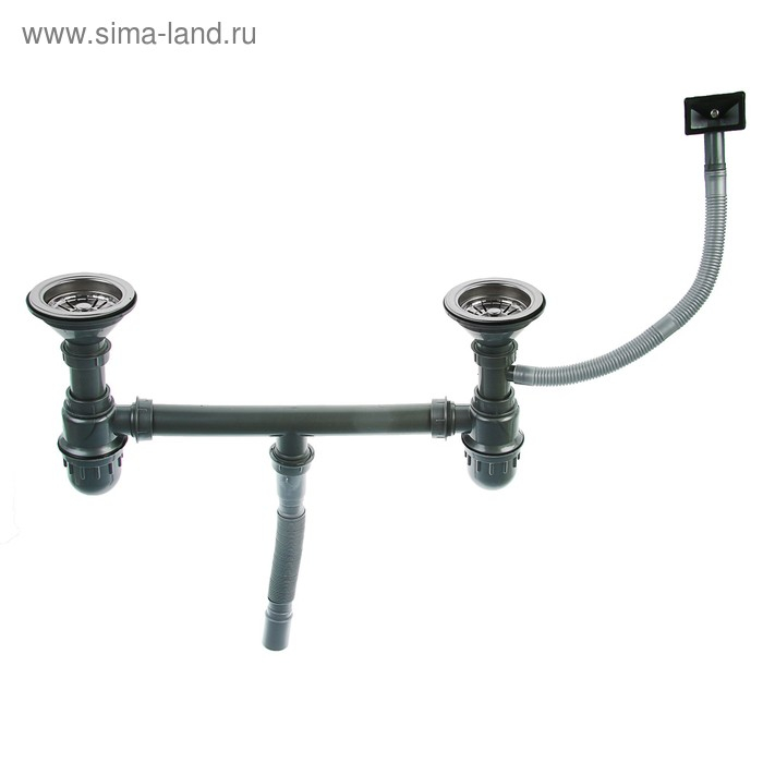 Мойка кухонная Accoona AB4479B, врезная, двойная, толщина 0.6 мм, 790х440х165 мм, глянец Мойка кухонная Accoona AB4479B, врезная, двойная, толщина 0.6 мм, 790х440х165 мм, глянец