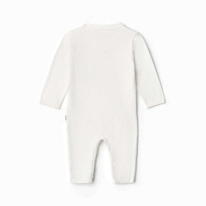 Комбинезон вязаный, цвет экрю, рост 74 см