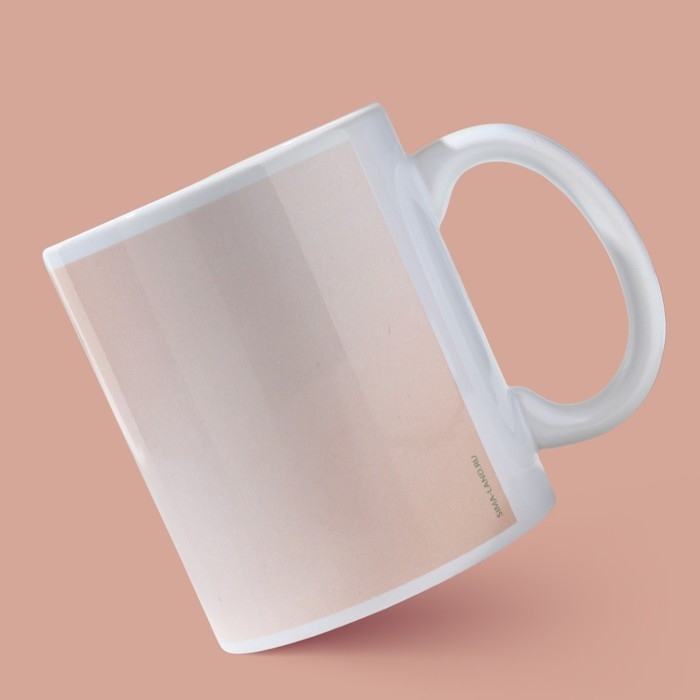 Кружка керамическая &laquo;Листва&raquo;, 320 мл, цвет розовый