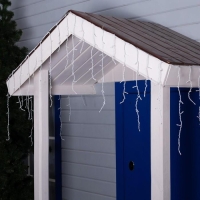 Гирлянда «Бахрома» 4 × 0.6 м, IP44, белая нить, 180 LED, свечение бело-синее, мигание, 220 В Гирлянда «Бахрома» 4 × 0.6 м, IP44, белая нить, 180 LED, свечение бело-синее, мигание, 220 В