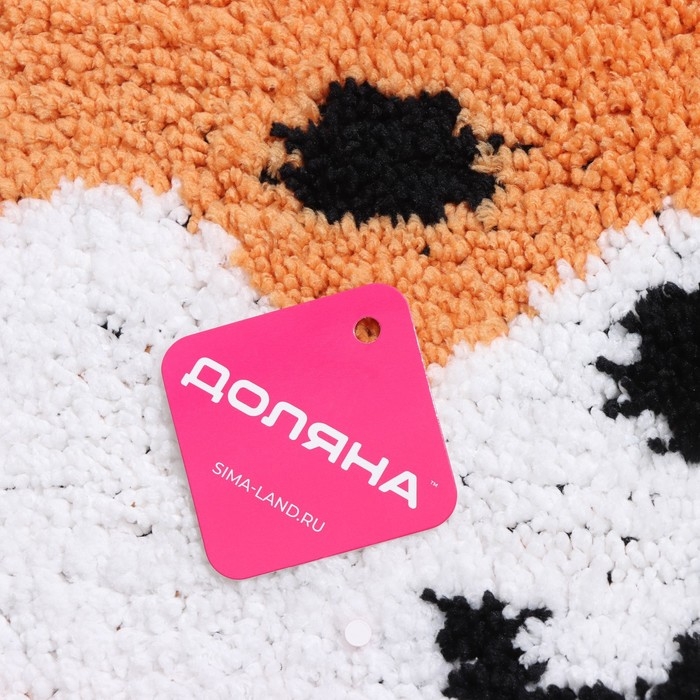 Коврик Доляна «Корги», 50×40 см, цвет оранжевый Коврик Доляна «Корги», 50×40 см, цвет оранжевый