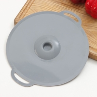 Крышка универсальная Доляна, силикон, d=20 см, цвет серый Крышка универсальная Доляна, силикон, d=20 см, цвет серый