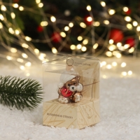 Елочное украшение "Медвежонок с сердечком", мини серия "ВС", в подарочной упаковке, h-5 Елочное украшение "Медвежонок с сердечком", мини серия "ВС", в подарочной упаковке, h-5