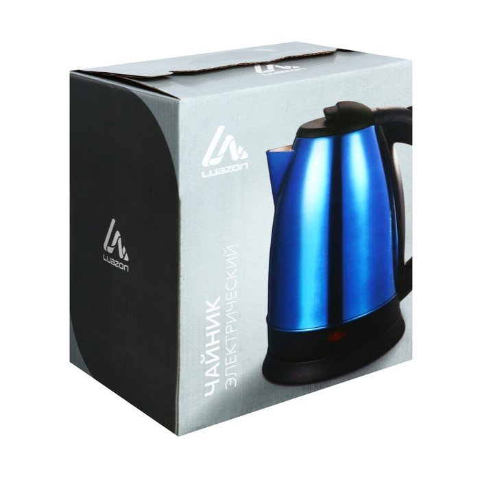 Чайник электрический Luazon LSK-1804, металл, 1.8 л, 1500 Вт, синий Чайник электрический Luazon LSK-1804, металл, 1.8 л, 1500 Вт, синий