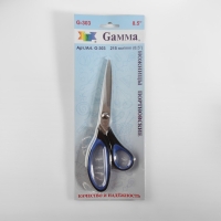 Ножницы портновские, скошенное лезвие, термостойкие ручки, 8,5'', 21,5 см, цвет чёрный/голубой Ножницы портновские, скошенное лезвие, термостойкие ручки, 8,5'', 21,5 см, цвет чёрный/голубой