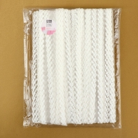 Кружево на сетке, 45 мм &times; 14 &plusmn; 1 м, цвет белый