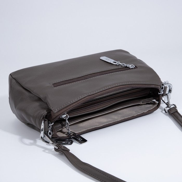 Сумка кросс-боди на молнии, цвет тёмно-серый Сумка кросс-боди на молнии, цвет тёмно-серый