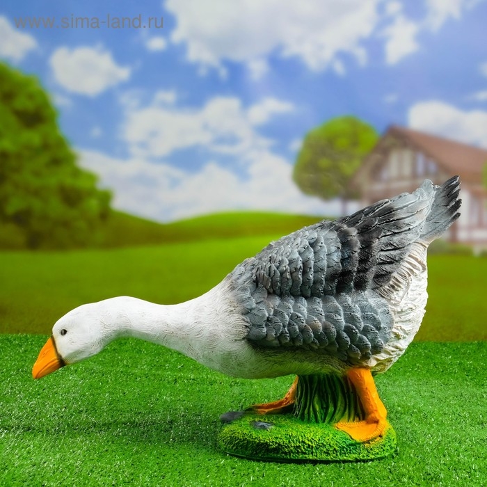 Садовая фигура Садовая фигура "Гусь шея вниз" 50х18х30см