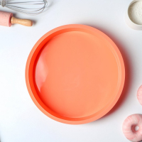 Форма для выпечки Доляна «Круг», силикон, 28×5,5 см, внутренний d=25.5 см, цвет оранжевый Форма для выпечки Доляна «Круг», силикон, 28×5,5 см, внутренний d=25.5 см, цвет оранжевый