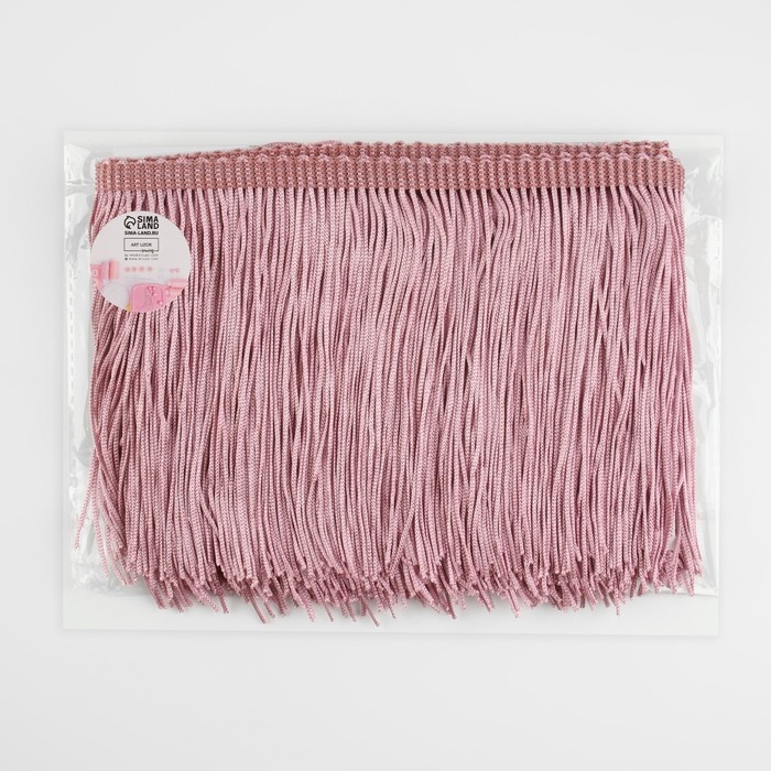 Тесьма декоративная &laquo;Бахрома&raquo;, 15 см, 5 &plusmn; 0,5 м, цвет пудровый