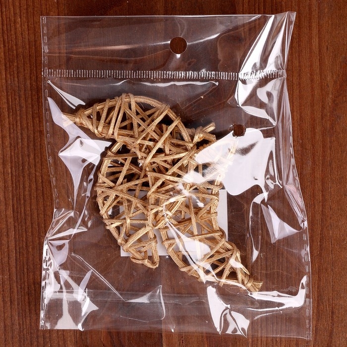 Декор для творчества из лозы &laquo;Месяц&raquo; набор 3 шт., размер 1 шт. &mdash; 7 &times; 3,5 см, цвет золото