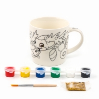 Новогодняя кружка под раскраску &laquo;Новый год! Змея и гирлянда&raquo;, 300 мл , набор для творчества, символ года 2025