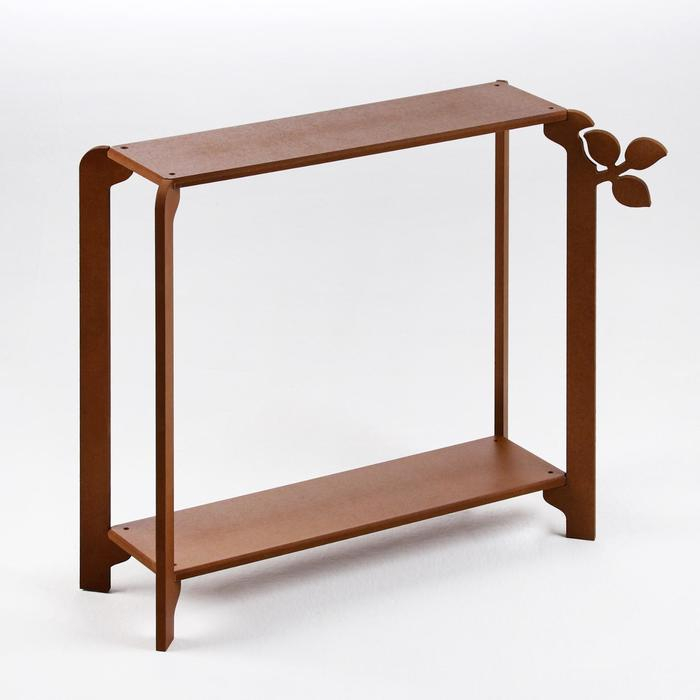 Полка для цветов двухъярусная Полка для цветов двухъярусная "Флора" 49х59х23 см, Орех