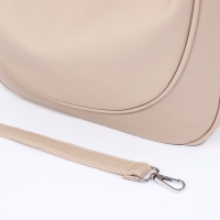 Сумка-мешок на молнии, наружный карман, длинный ремень, цвет бежевый Сумка-мешок на молнии, наружный карман, длинный ремень, цвет бежевый