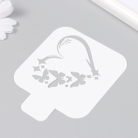 Трафарет "Сердечко" 9х9 см Трафарет "Сердечко" 9х9 см