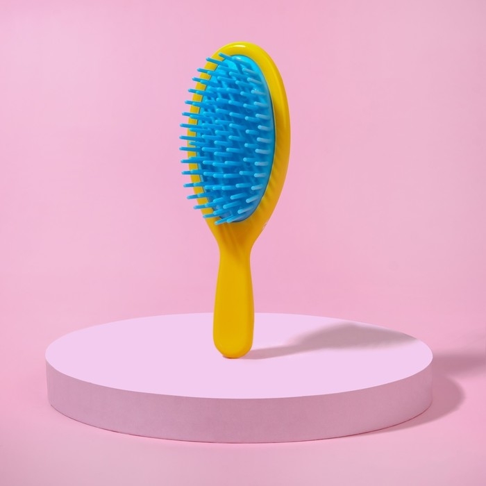Расчёска - мини массажная, 4,5 &times; 13 см, рисунок МИКС
