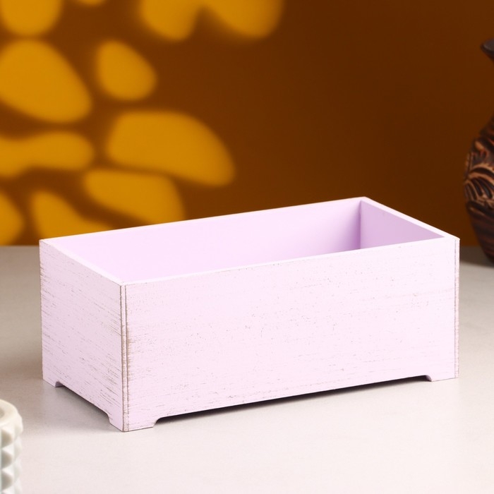 Кашпо деревянное Кашпо деревянное "Прованс" 23х12,5х9 см Сиреневый