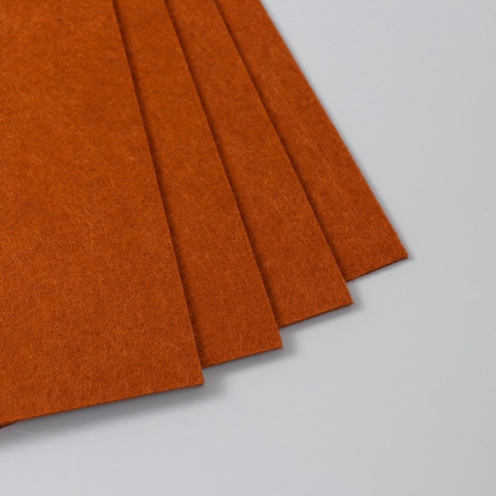 Фетр 2 мм "Кофе со сливками" набор 4 листа 30х40 см