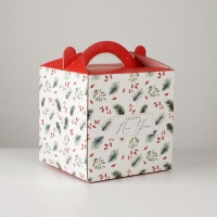 Коробка кондитерская с окном, сундук, «Happy New Year», 20 х 20 х 20 см, Новый год Коробка кондитерская с окном, сундук, «Happy New Year», 20 х 20 х 20 см, Новый год