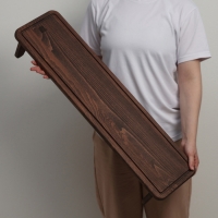 Доска для подачи с кровостоком Wild Kitchen &laquo;Большая Компания&raquo;, 78&times;20&times;11 см, на ножках, тёмный бук