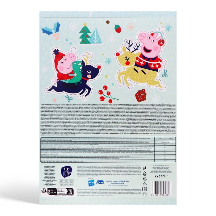 Адвент календарь Адвент календарь "Свинка Пеппа", микс, 75 г