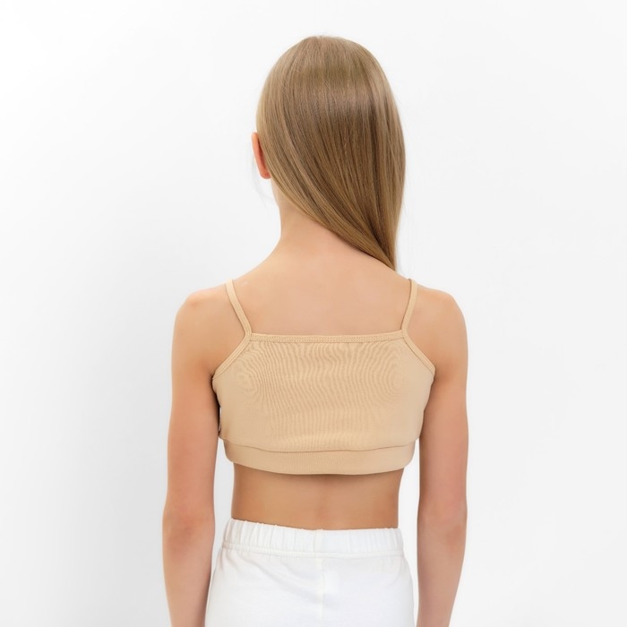 Топ для девочки MINAKU цвет бежевый, рост 128 см