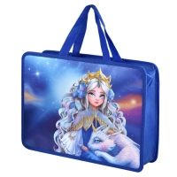 Папка с ручками А4, 340 х 250 х 95 мм, пластиковая, ручки-тесьма, Феникс "Принцесса с драконом" Папка с ручками А4, 340 х 250 х 95 мм, пластиковая, ручки-тесьма, Феникс "Принцесса с драконом"