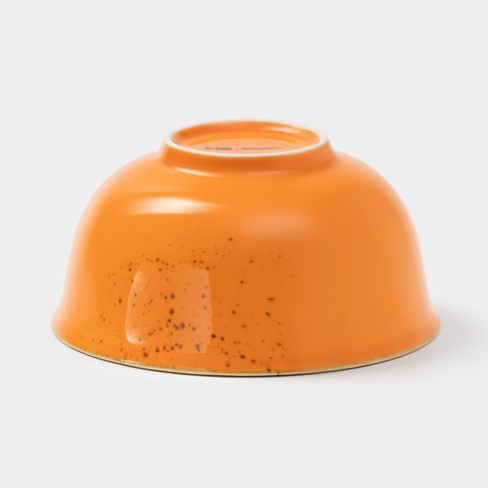 Салатник фарфоровый Magistro «Церера», 650 мл, d=15 см, цвет оранжевый Салатник фарфоровый Magistro «Церера», 650 мл, d=15 см, цвет оранжевый