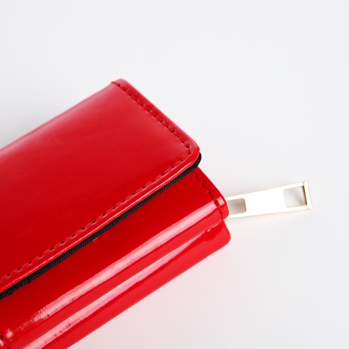 Кошелёк женский на кнопке, цвет красный Кошелёк женский на кнопке, цвет красный