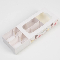 Коробка под 6 конфет, кондитерская упаковка &laquo;Bon Appetit&raquo;, 10.2 х 20 х 5 см