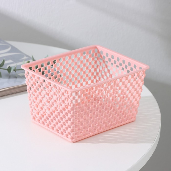 Корзина для хранения &laquo;Баскет&raquo;, пластик, 14,5&times;11,5&times;8 см, цвет МИКС